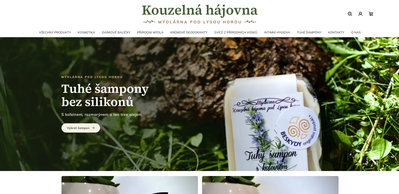 Náhled e-shopu Kouzelná hájovna — mýdlárna pod Lysou horou